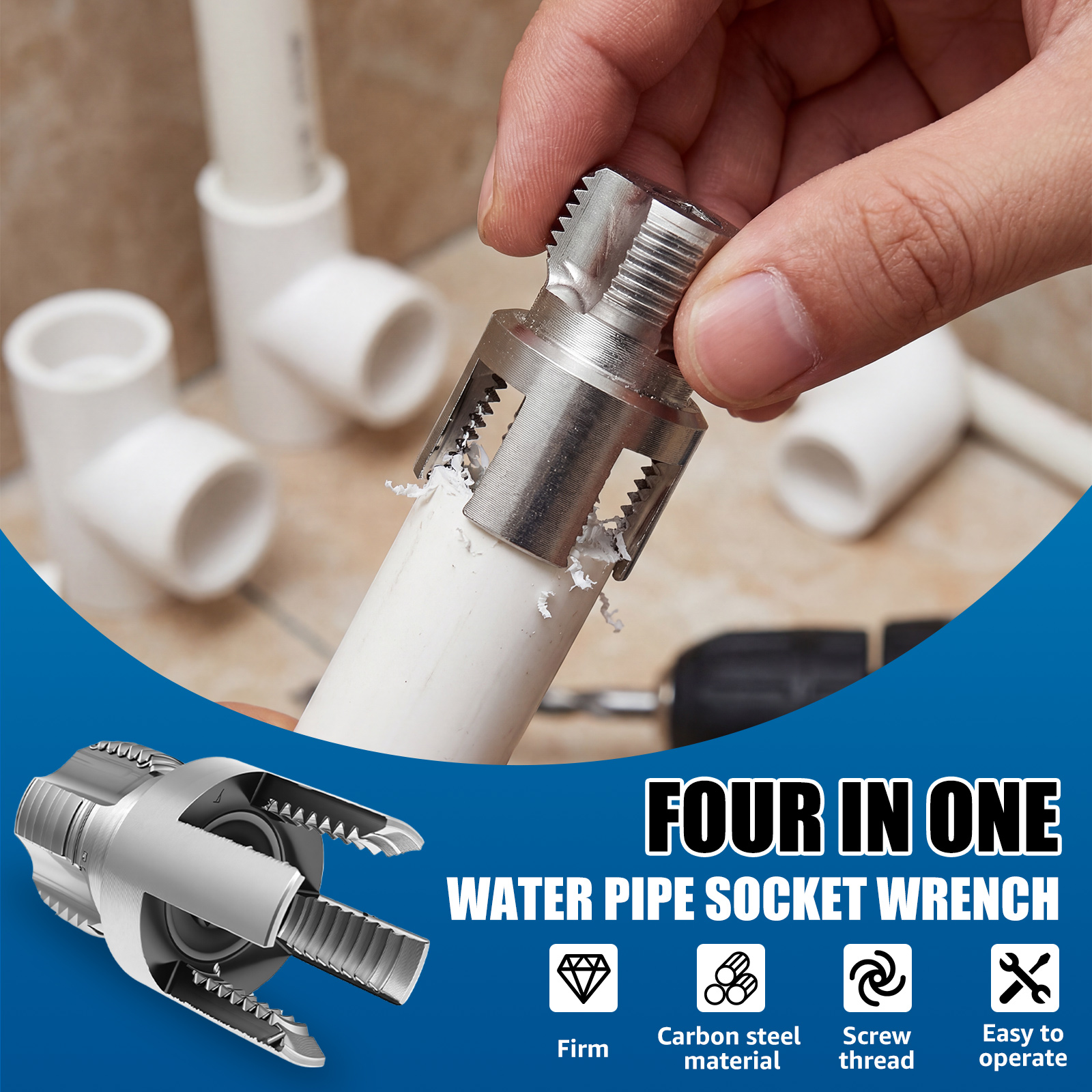 4 in 1 Water Pipe Thread Cutti - Pipe Threading Machine recension och pris